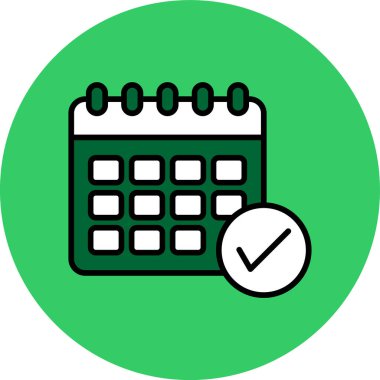 Takvim simgesi vektör illüstrasyonu