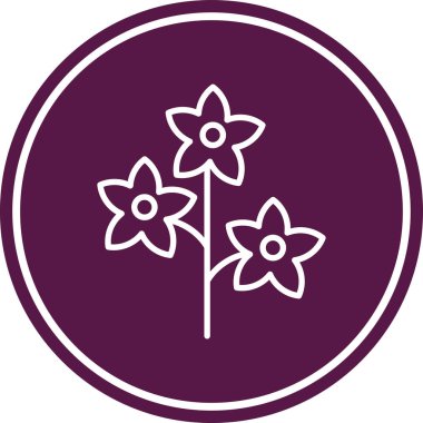 Çiçek. Web simgesi basit illüstrasyon