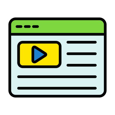 çevrimiçi pazarlama vektör renk simgesi