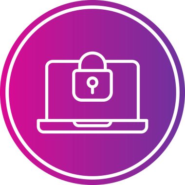 Dizüstü bilgisayar simgesi vektör çizimi