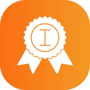 Madalya ikon vektör illüstrasyonu