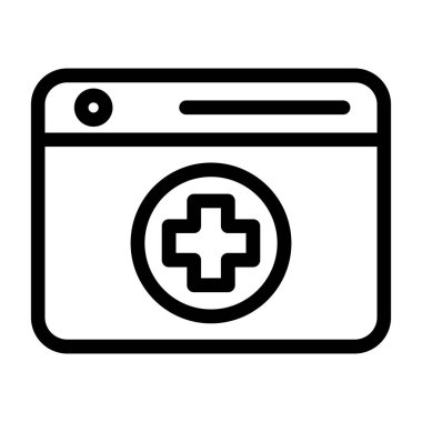 tıbbi vektör ince çizgi simgesi