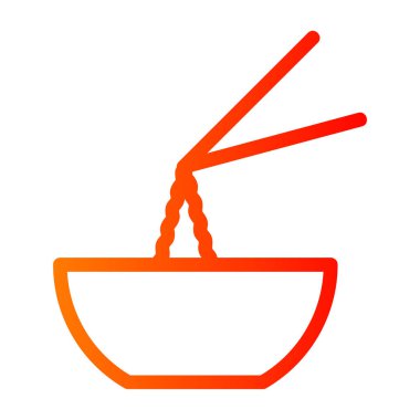 Çubuklu Çin eriştesi, vektör çizimi.