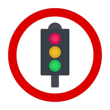 trafik ışığı simgesini durdur. vektör illüstrasyonu.