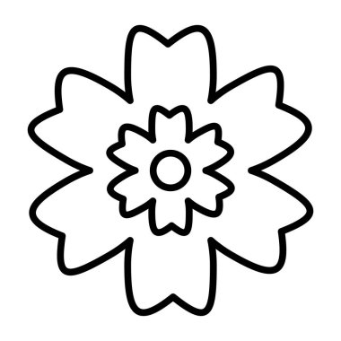 Çiçek. Web simgesi basit illüstrasyon