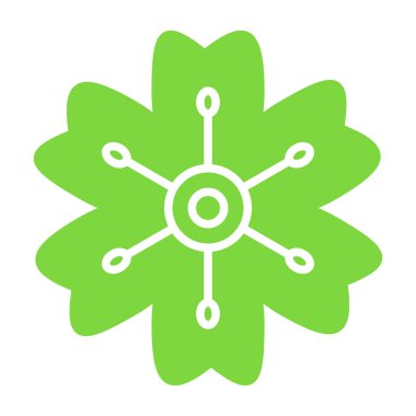 Beyaz arkaplanda yeşil yaprak simgesi