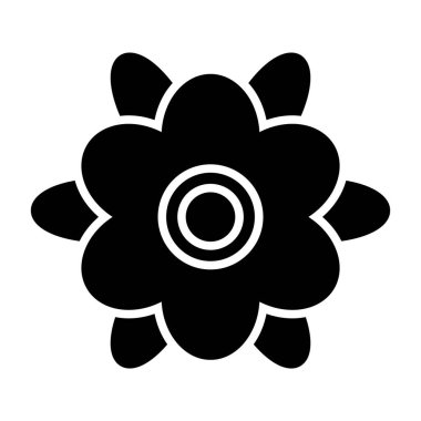 katı siyah ve beyaz çiçek vektörü