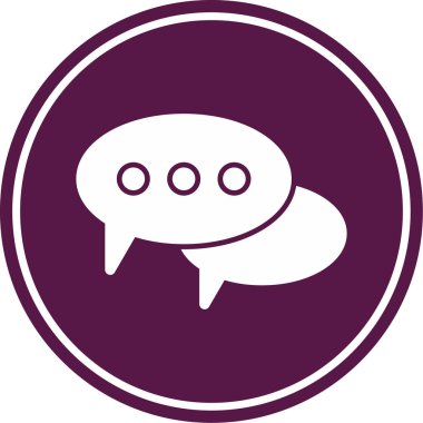 kabarcık konuşma simgesi vektör illüstrasyonu