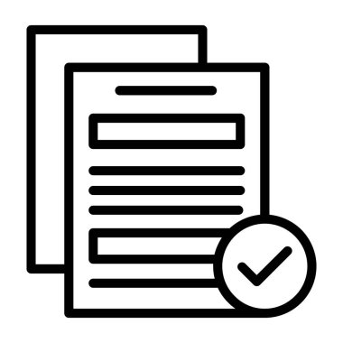 belge simgesi vektör illüstrasyonu