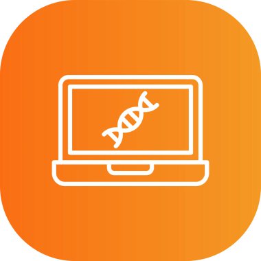 vektör DNA düz simgesi, vektör illüstrasyonu