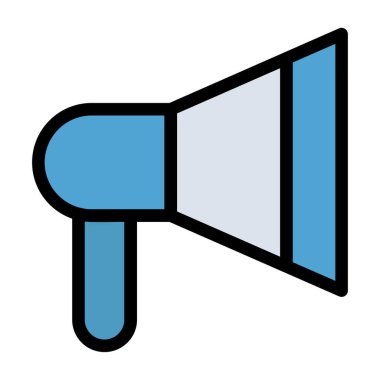 Megafon. Web simgesi basit illüstrasyon