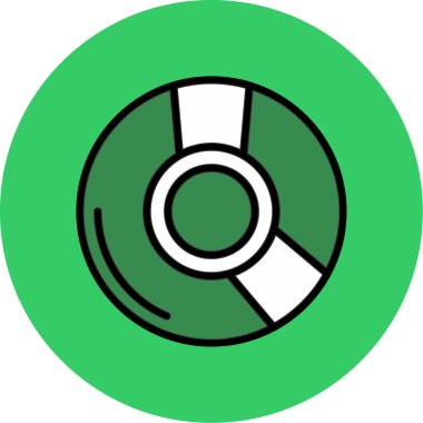 Bir cankurtaran simgesinin vektör illüstrasyonu