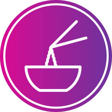 çorba simgesi vektör illüstrasyonu