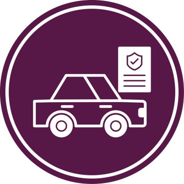 Araba simgesinin vektör illüstrasyonu