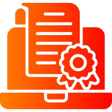 Sertifika ikonu vektör illüstrasyonu