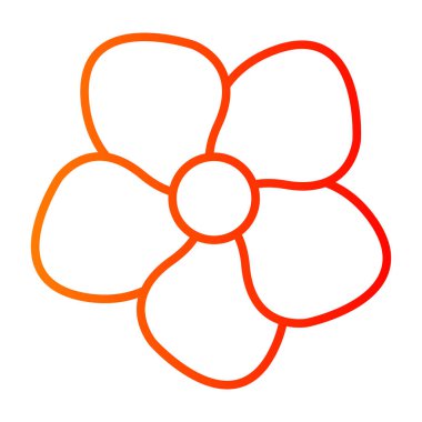 Çiçek. Web simgesi basit illüstrasyon