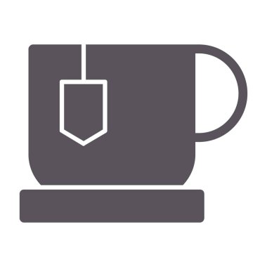 Kahve fincanı ikonu. Kahve dükkanının sembolü. vektör illüstrasyonu