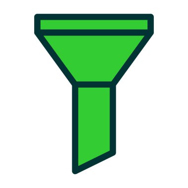 Şeffaf bir arkaplanda huni vektör çizimi. Birinci kalite semboller. Konsept ve grafik tasarımı için vuruş simgesi.