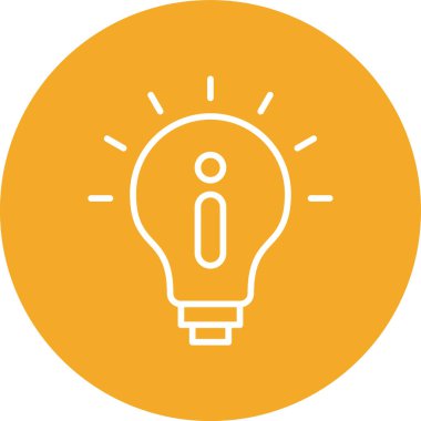 Ampul. Web simgesi basit illüstrasyon