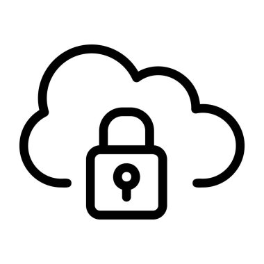 bulut güvenlik vektör simgesi
