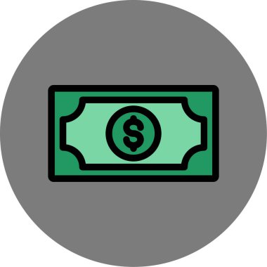 Dolar simgesi vektör illüstrasyonu