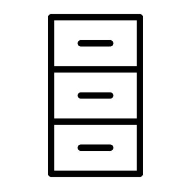 Kabine Dosya Web simgesi, vektör illüstrasyonu