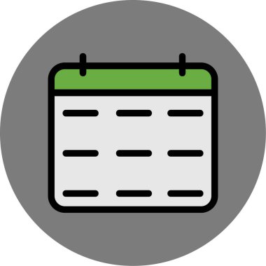 Takvim simgesi vektör illüstrasyonu