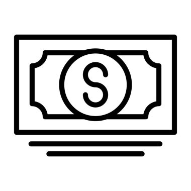 Dolar simgesi, vektör illüstrasyonu