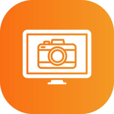 Kamera simgesi, vektör illüstrasyonu