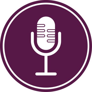 Mikrofon. Web simgesi vektör illüstrasyonu