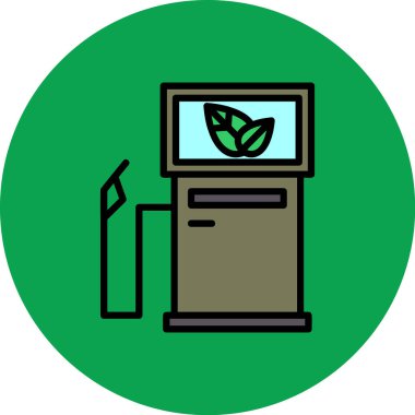 Bir bitki simgesinin vektör illüstrasyonu