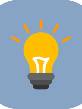 Ampul fikri simgesi ile doldurulmuş dış hat biçimi