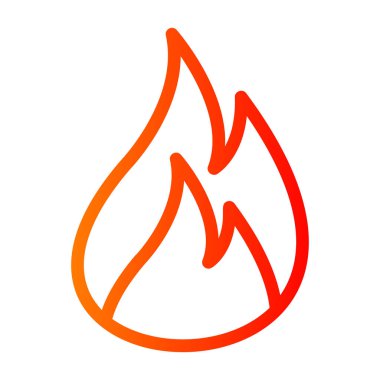 Ateş yakma ikonu düz stil