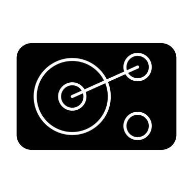 Uydu simgesi şablon tasarımının illüstrasyon vektörü grafiği