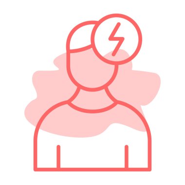 Yıldırımlı insan vektör simgesi