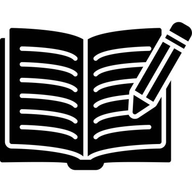 kitap simgesi tasarımı, basit vektör illüstrasyonu