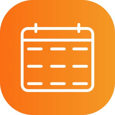 Takvim simgesinin vektör illüstrasyonu