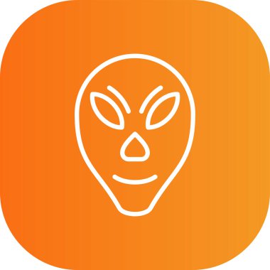 Uzaylı simgesi, vektör illüstrasyonu