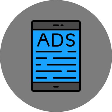 reklam simgesi vektör illüstrasyonu