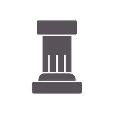 Web ve mobil uygulaması tasarımı, sütun logo kavramı için beyaz arka plan üzerinde izole sütun simge vektör