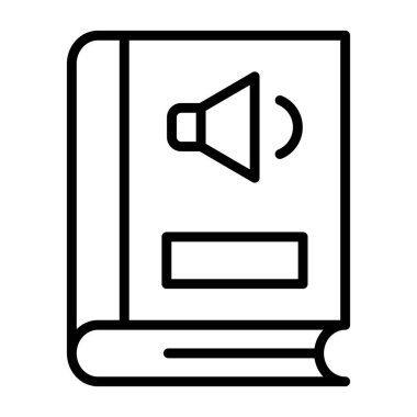 kitap vektörü ince çizgi simgesi