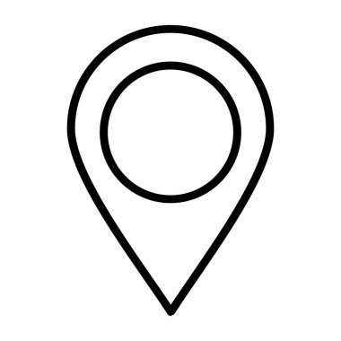 konum simgesi. Web için harita vektör simgesinin özet çizimi