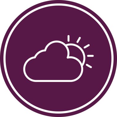 Bulut. Web simgesi basit illüstrasyon