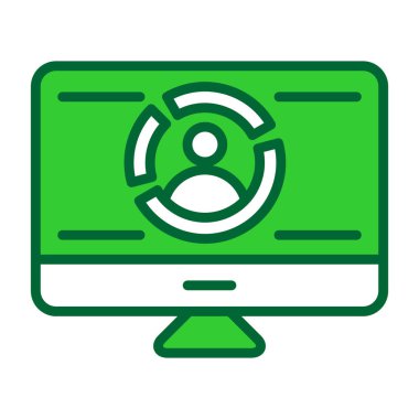 dizüstü bilgisayar vektörü düz renk simgesi