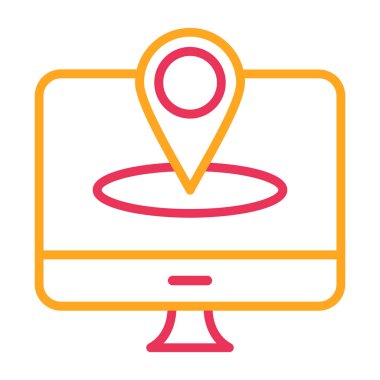 harita konumu ikon vektör illüstrasyonu