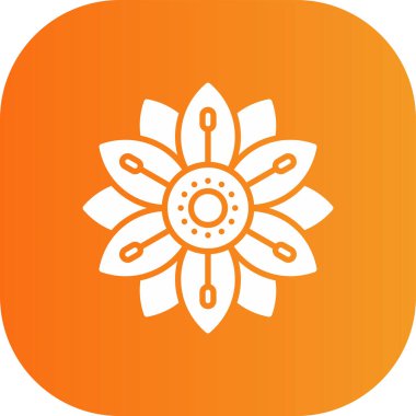 Bir çiçeğin vektör illüstrasyonu