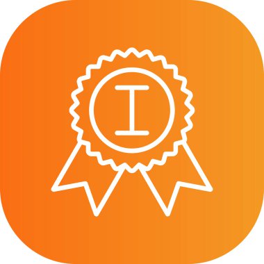 Madalya ikon vektör illüstrasyonu