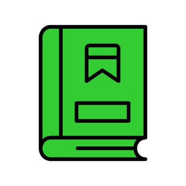 Kitap Simgesi. Vektör İllüstrasyonu