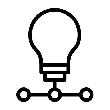 ampul vektörü ince çizgi simgesi