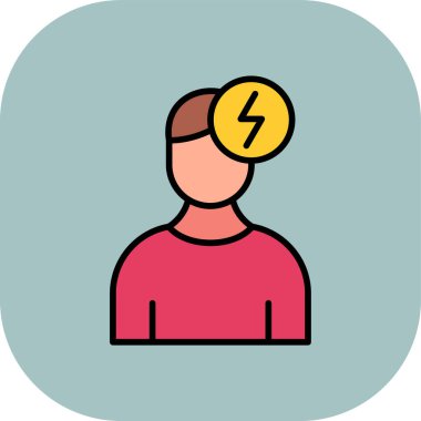 Elektrik prizi çizgi simgesine sahip adam.